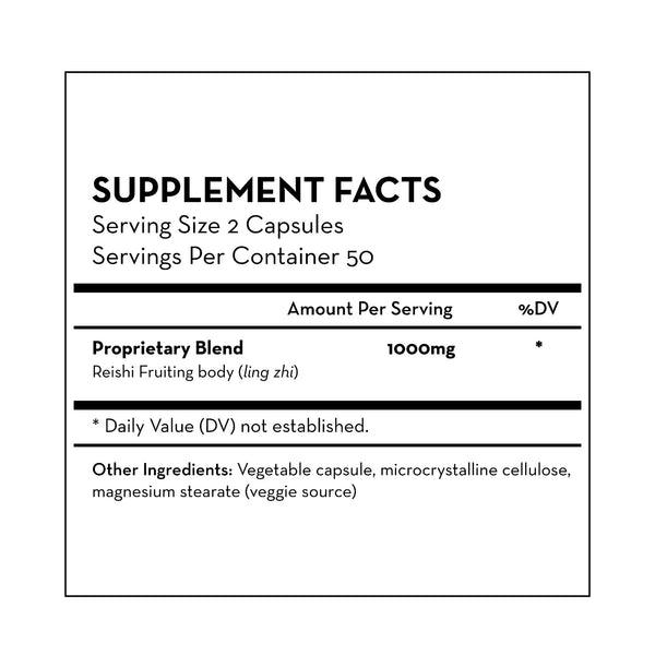 Pure Reishi Supplement Facts