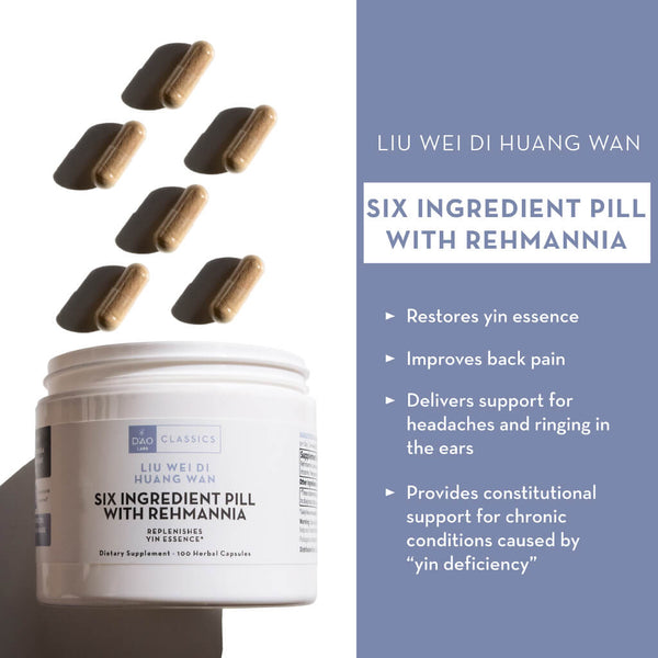 Six Ingredient Pill With Rehmannia Supplement Facts