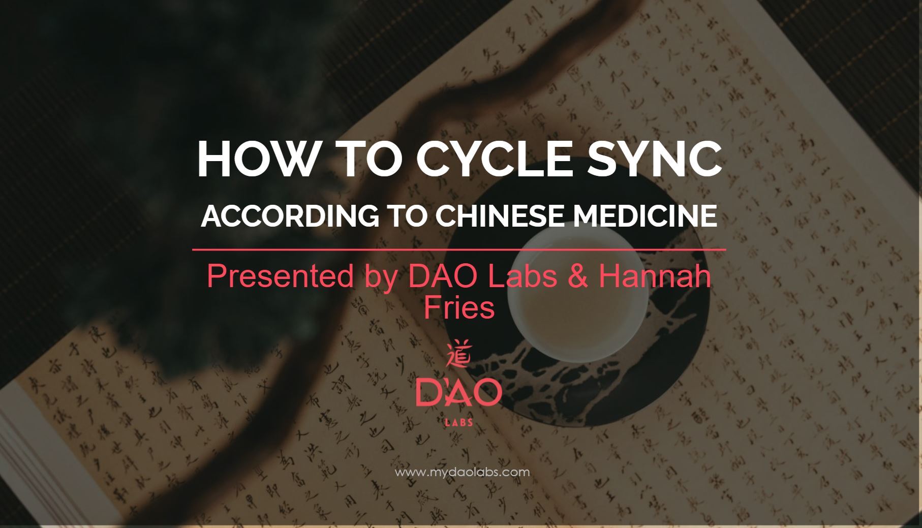 How to "Cycle Sync" with the Wisdom of Traditional Chinese Medicine