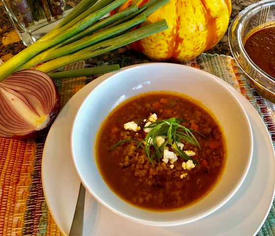 A Fall Soup for the Metal Element: Ancho Chile Accented Lentil Soup