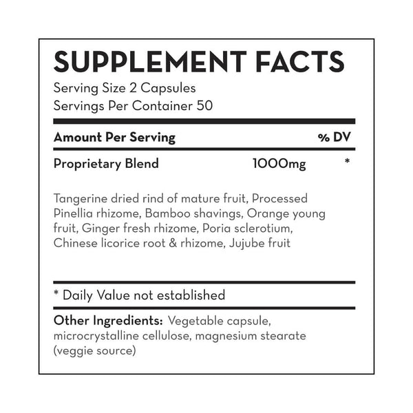 Wen Dan Tang Supplement Facts