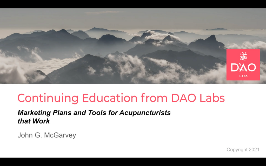 Marketing Plans and Tools for Acupuncturists that Work